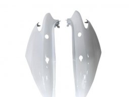 Paire de coques arrière blanc brillant pour scooter mbk ovetto /...