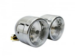 Phare-optique moto avoc double diamètre 90mm lampe h4 + feu de...