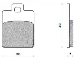 Plaquettes de frein 05 g1054 avant marque Galfer pour scooter zip / et2 / 4...