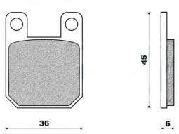 Plaquettes de frein 06 g1380 avant ajp marque Galfer pour scooter senda /...