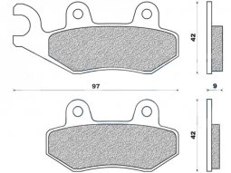 Plaquettes de frein 102 g1050 avant marque Galfer pour scooter keeway /...