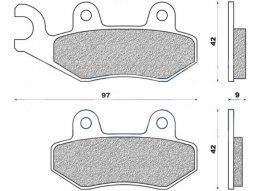 Plaquettes de frein 102 g1054 avant marque Galfer pour scooter keeway /...