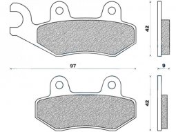 Plaquettes de frein 102 g1380 avant marque Galfer pour scooter keeway /...