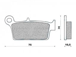 Plaquettes de frein 125 g1054 arrière marque Galfer pour moto gas...