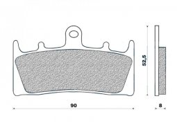 Plaquettes de frein 142 g1054 avant marque Galfer pour moto kawasaki z6r /...