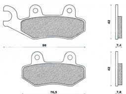 Plaquettes de frein 33 g1054 avant marque Galfer pour mécaboite...