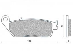 Plaquettes de frein 44 g1050 avant marque Galfer pour maxi-scooter 125...