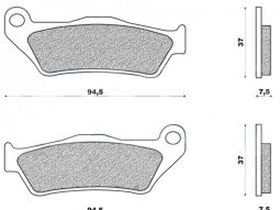 Plaquettes de frein 48 g1054 avant marque Galfer pour maxi-scooter piaggio...