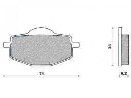 Plaquettes de frein 70 arrière marque Polini pour scooter vitality /...