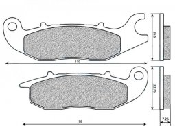 Plaquettes de frein 79 g1050 avant marque Galfer pour maxi-scooter 125...