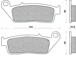 Plaquettes de frein 94 g1054 avant marque Galfer pour maxi-scooter...