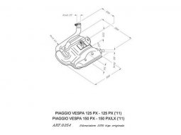 Pot d'échappement Sito Plus pour maxiscooter Vespa PX 125 /...