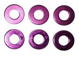 Rondelles aluminium Diamètre 6mm - 6 pièces - Violet...