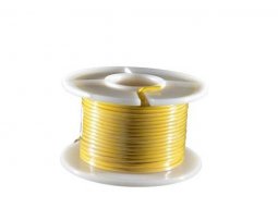 Rouleau de 25m de fil électrique section 0,75mm jaune