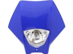 Tête de fourche plaque phare bleu pour moto 50 à boite