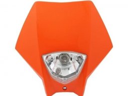 Tête de fourche plaque phare orange pour moto 50 à boite