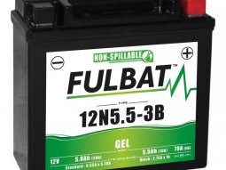 Batterie Fulbat 12N5.5-3B GEL 12V 5Ah + Ã  droite