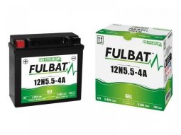 Batterie Fulbat 12N5.5-4A GEL 12V 5Ah + Ã  gauche