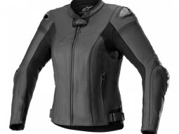 Blouson cuir femme Alpinestars Missile V2 Stella noir / noir