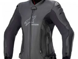 Blouson cuir femme Alpinestars Stella GP Plus V4 black / black