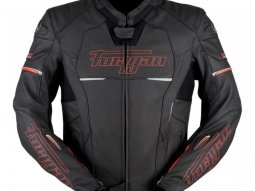 Blouson cuir Furygan Nitros noir / rouge (compatible airbag Furygan)