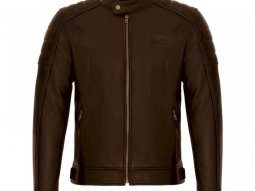 Blouson cuir Gasoline GT Trophy C-Sizing marron (grandes tailles)