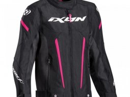 Blouson textile enfant Ixon Striker Kid noir / fushia