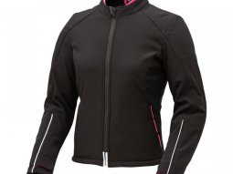 Blouson textile femme Tucano Urbano Ovetta softshell noir / fushia