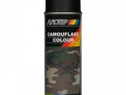 Bombe peinture Camouflage noir mat RAL 9021 Motip 400 ml M04206