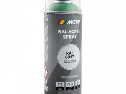 Bombe peinture Vert mais brillant acrylique RAL 6017 Motip 400 ml M0714