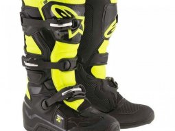 Bottes cross Alpinestars Tech 7 S noir / jaune fluo