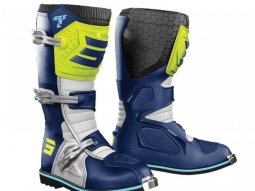 Bottes cross enfant Shot Kid Race 2 bleu / jaune fluo