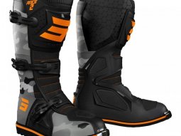 Bottes cross Shot Race 2 camouflage / orange fluo