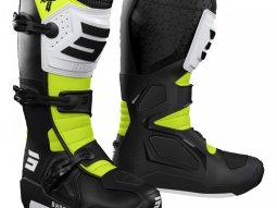 Bottes cross Shot Race 4 noir / blanc / jaune fluo