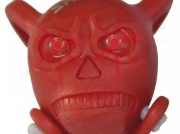 Bouchon de valve Skull rouge LED rouge