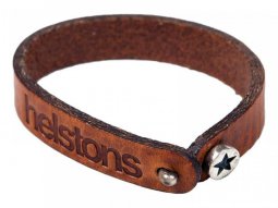 Bracelet cuir Helstons Star argent / tan