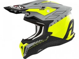 Casque cross Airoh Strycker Skin jaune mat