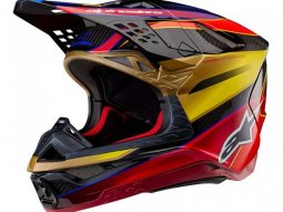 Casque cross Alpinestars Supertech S-M10 Era gold / yellow / rio red ECE 2