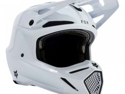 Casque cross Fox Racing V3 RS Carbon Solid white