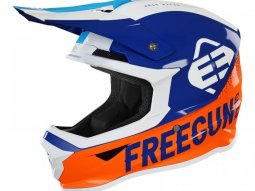 Casque cross Freegun XP-4 Attack navy / blanc / orange mat