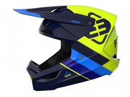 Casque cross Freegun XP4 Rainbow bleu / jaune fluo