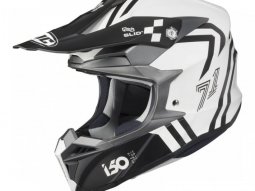 Casque cross HJC i50 Hex noir / blanc mat