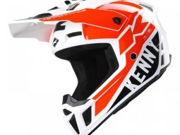 Casque cross Kenny Performance Graphic blanc / rouge