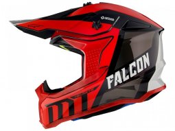 Casque cross MT Helmets Falcon Warrior rouge brillant
