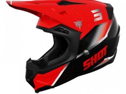 Casque cross Shot Core Honor red pearly