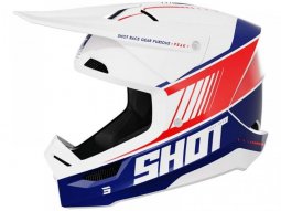 Casque cross Shot Furious Peak blue / red glossy