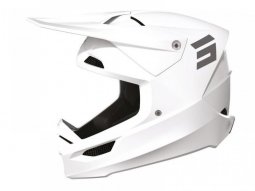 Casque cross Shot Furious Solid blanc