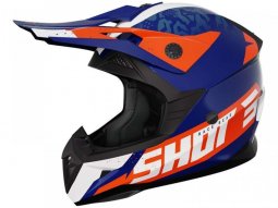 Casque cross Shot Pulse Airfit blue / white / orange glossy