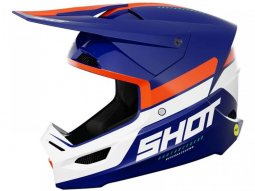 Casque cross Shot Race Iron blue / orange glossy