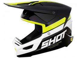 Casque cross Shot Race Iron neon yellow glossy